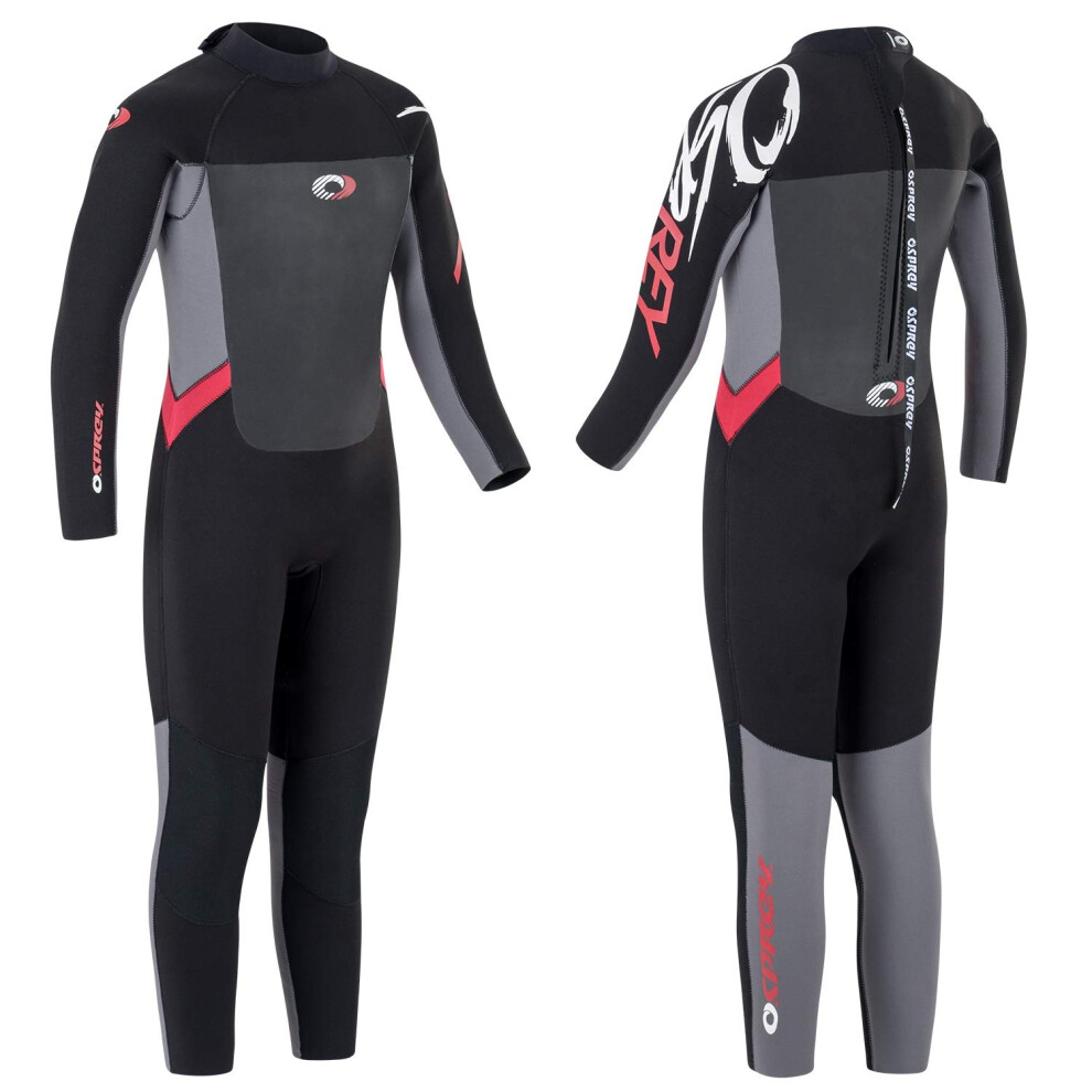 Osprey Europe Osprey | Kids 5Mm Wetsuit, Full-Length Winter Kids Neoprene Surfing Bodyboarding Wetsuit, Origin, Red