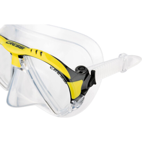 Cressi Cressi Adult Matrix Snorkelling Mask - Clear/Yellow 2