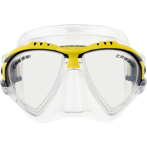 Cressi Cressi Adult Matrix Snorkelling Mask - Clear/Yellow 1