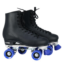 CHICAGO Skates Men's Classic Roller Skates - Premium Black Quad Rink Skates, Size 10 (CRS40510)