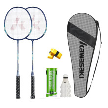 Kawasaki Badminton Racket badminton set professional badminton rackets set of 2 with 3 badminton balls 1 racket bag 2 badminton shuttlecocks for