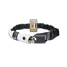 Hiplok Gold Bike Chain with Lock - Superbright (Hi-Vis/High Visibility). 85cm Chain for Bicycle Lock. Lightweight & Wearable. Sold Secure Gold.