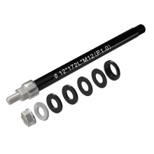 NICEDACK Thru Axle Adapter, M12 x 1.0-160-172mm for Bike Trailer Hitch, 12mm Thru Axle with 1.0 Thread Pitch, Thru-Axle Adapter with a Length