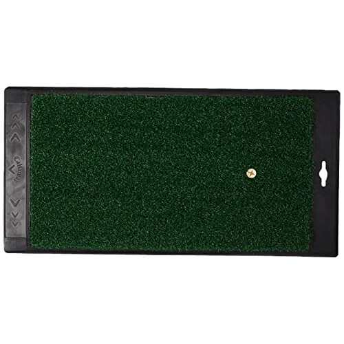 Callaway Callaway FT Launch Zone Golf Hitting Mat with Rubber Backing Golf Putting Mat, Green, 1' x 2' 1