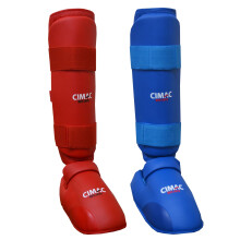 Cimac Karate Shin, Foot Protector With Removable Instep Pads. Martial Arts Training, Sparring, Fighting, Practice, Secure Close, Ultimate Protection