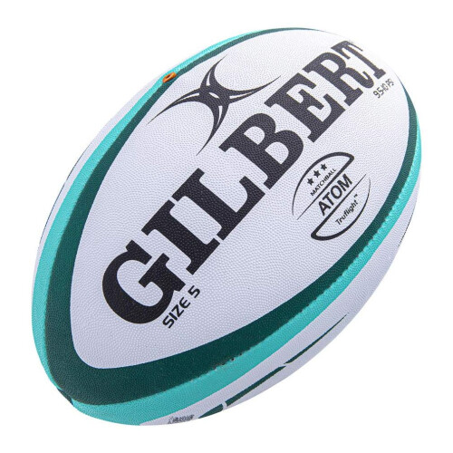 Gilbert Atom Rugby Ball [Each] ? GREEN ? SIZE 5 ? Conforms to World Rugby specifications