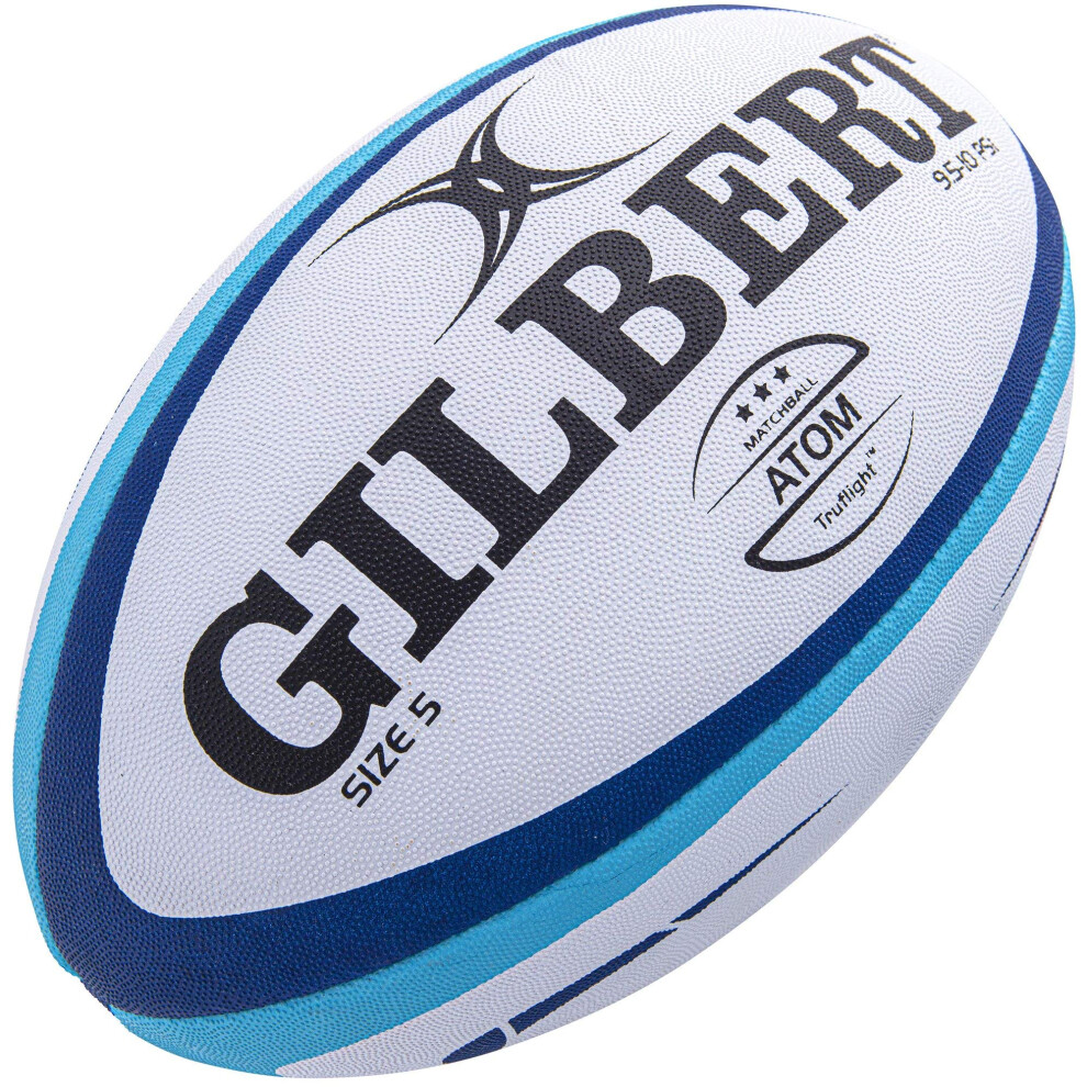 Gilbert Atom Rugby Ball [Each] ? BLUE ? SIZE 5 ? Conforms to World Rugby specifications