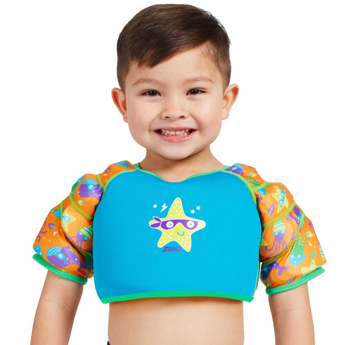Zoggs Zoggs Super Star Water Wings Vest, Blue/Orange 2
