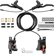 DYISLAND LD-200 2-Pistons Hydraulic Disc Brake Set for ebike,2-PIN Power-Off Electric Bike Hydraulic Brake kit?Hydraulic Brake Kits with mounting