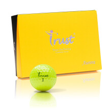 Trust Aurora Yellow Crystal 3-Piece Urethane Golf Ball, K9 Dynamic Core, Soft Feeling, Easy to Spot (Yellow, 1 Dozen)