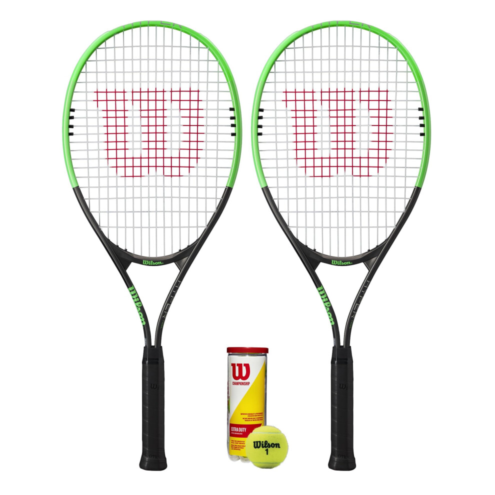 Wilson 2 x Pro Staff Precision XL Tennis Rackets + 3 Tennis Balls