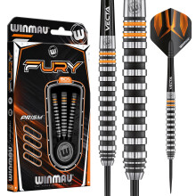 WINMAU Darts Fury 28g Tungsten Darts Set with Prism Flights & Vecta Shafts - Professional High-Performance for Precision, Accuracy, Durability &