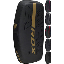 RDX Thai Pads Curved Kickboxing Muay Thai with Solid Handle Grip, Maya Hide Leather KARA Strike Shield for Knees Elbows Kicks Punches, Coaching