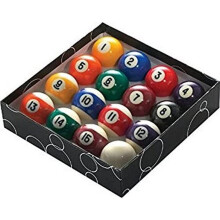 PowerGlide 16 Ball Pool Billiards Set | Spots and Stripes | Tournament | Full Size | 2 1/4" / 57.0mm Diameter | Boxed