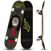Sefulim 31 x 8 Inch Complete Skateboard 7 Layer Canadian Maple Double Kick Deck Concave Cruiser Trick Skateboard for Boys Girls Teens Adults Beginner