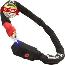 Seatylock Viking Bike Chain Lock with Key - Magnetic Patented Sold Secure Silver Rated - Heavy Duty Anti Theft - Smart Ultra Security Bicycle Lock