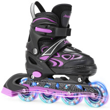 Adjustable Inline Skates for Kids, Girls Boys Light up Inline Skates Size Adjustable Roller Blades for Beginners (Medium (UK 1-4))