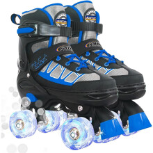 Nattork Adjustable Roller Skates for Kids Boys, Roller Boots for Girls with All Light up Wheels, Kids Quad Rollerskates for Beginners, Indoor Outdoor