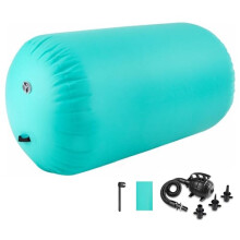 Air Roller Gymnastics Barrel Tumbling Mat Inflatable 60/75/90 CM Air Spot Tumble Track Mat Backbend Trainer with Electric Air Pump for