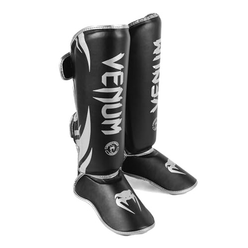 Venum, Challenger Standup Shin Guards, Men's, XL, Black/Silver 2