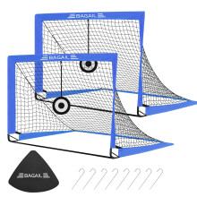 BAGAIL Football Goal, Pop up Football Net with Target Goal, Ground Pegs and Portable Carry Bag, Easy to Assemble, Ideal Soccer Goal for Garden