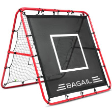 BAGAIL Double Sided Rebounder Net, Football Nets, Reforced Painted Poles, Adjustable Angles, Rebound Net with Target for Skills Training, Portable