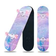 CLYCTIP Skateboards,31 x 8 inch Complete Skateboard for Beginners,8 Layer Maple Concave Cruiser Trick Skateboard for Teens and Adults (Pink-JG)