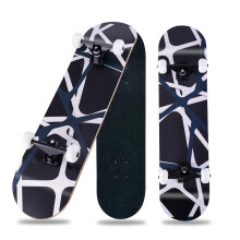 CLYCTIP Skateboards,31 x 8 inch Complete Skateboard for Beginners,8 Layer Maple Concave Cruiser Trick Skateboard for Teens and Adults (blackwhite)