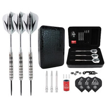 CUESOUL 28 Grams Tungsten Steel Tip Darts Set 95% Tungsten with Luxury Case(CSTSTD028-28L)