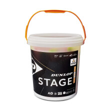 DUNLOP Tennis Ball Stage 2 Orange (60 Balls) - for Beginners & Kids on middle court