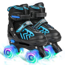 Roller Skates for Kids Adjustable Kids Roller Skates with Light Up Wheels, Fun Illuminating for Boys Girls, Suitable for Both Indoor and Outdoor Use