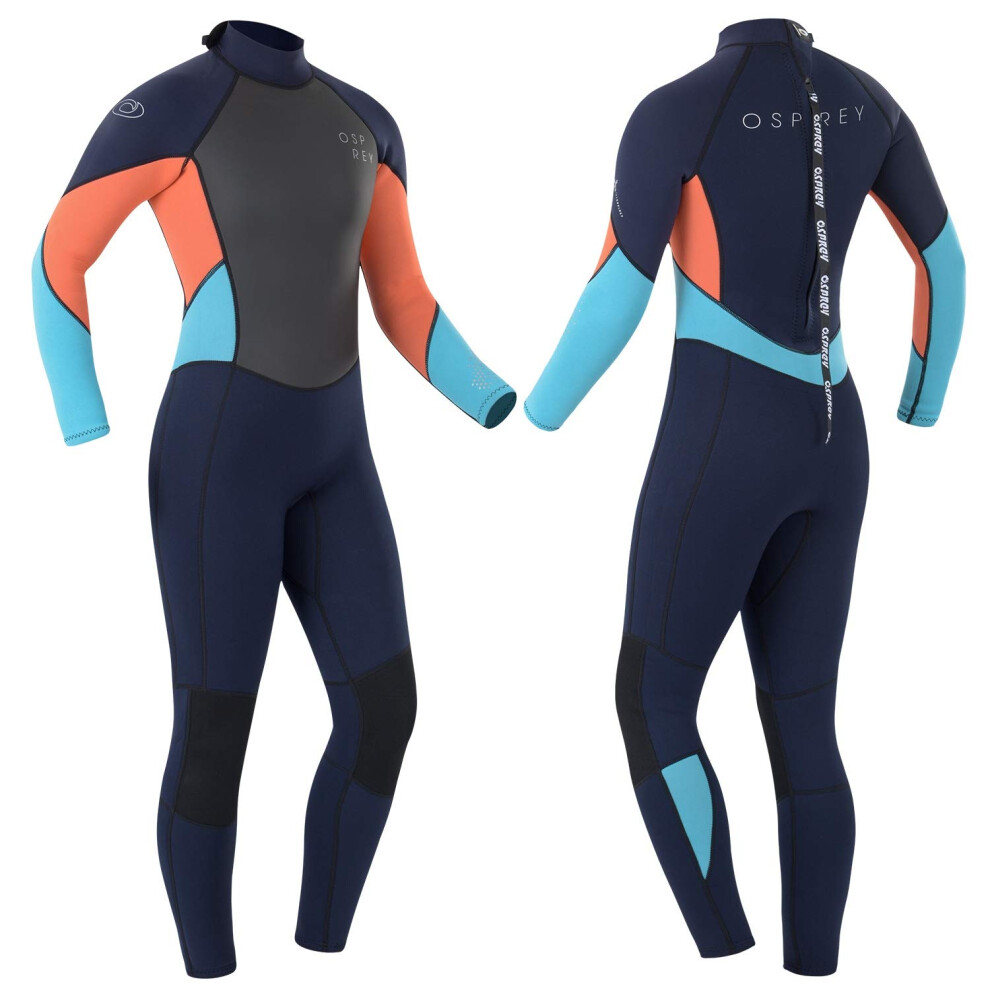 Osprey Europe Osprey Womens Full Length 3Mm Summer Wetsuit, Adult Neoprene Surfing Diving Wetsuit, Zero, Xl Coral