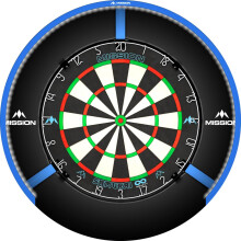 Mission Darts Torus 270 | Dart Board LED Lighting System with Easy Access to Dartboard Area for Unrestricted Play, Sand Blasted Black, Red, Blue,