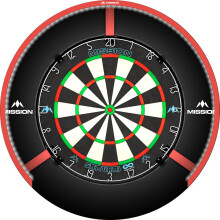 Mission Darts Torus 270 | Dart Board LED Lighting System with Easy Access to Dartboard Area for Unrestricted Play, Sand Blasted Black, Red, Blue,