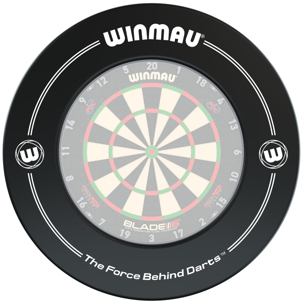 Winmau Black Printed Dart Board Surround Ring ? Durable Wall Protector For Dartboards