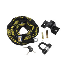 Burg-Wachter Wachter 1.5M Sold Secure Gold Bike Chain, Lock and Ground Anchor Kit Black