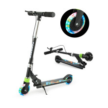 TENBOOM Scooter with Handle Brake for Kids Ages 4-7, Light Up Wheels Gift for Girls Boys Ages 6-12, Easy Folding with 3 Levels Adjustable Handlebar