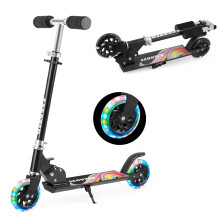 TENBOOM Scooter For Kids Ages 4-7 Boys Girls With Led Light Up Wheels, 2 Wheels Kick Scooter Micro Kids Scooter With Adjustable Handlebar Rear Brake