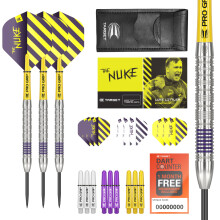 TARGET Darts Luke Littler 80% Tungsten Steel Tip Darts Set, 23G | Professional Dart Kit, Pro Grip Shafts, Pro Ultra Flights, Dart Wallet Included |