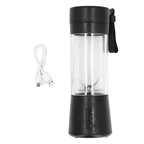 Licuadora portátil de 380 ml USB recargable plateada 2