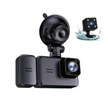 1080P Car Dashboard Camera 3 Lens 2 Inch Screen Built-in WiFi Loop Recording