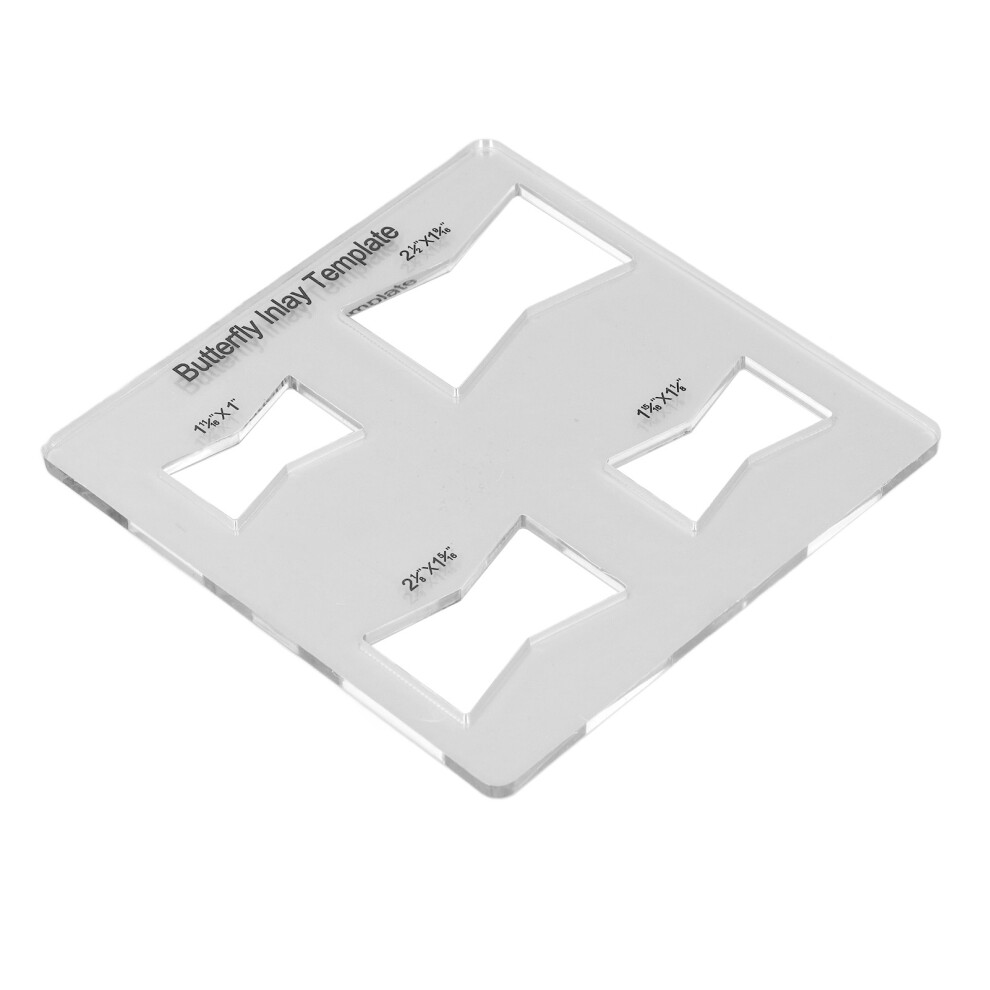Woodworking Butterfly Inlay Template Acrylic Bowtie Router Guide For Furniture 6941331351451