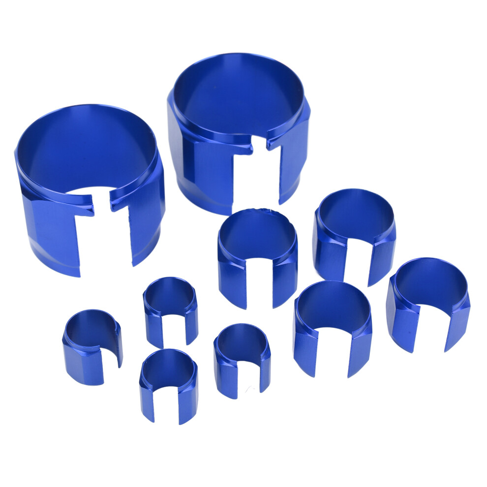 Stainless Steel Radiator Hose Cover Kit Universal Extreme Heat Resistant Blue 3221331355509