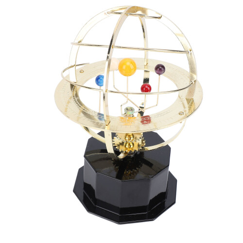 Retro Metal Solar System Desk Decor - Educational Planet Ornament