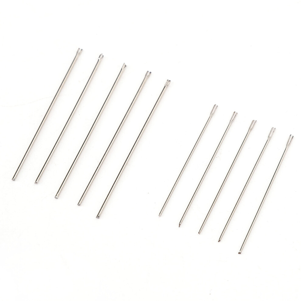 Unisex Stainless Steel Doll Hair Rehairing Tools 10Pcs 0.6Mm & 0.8Mm Needles
