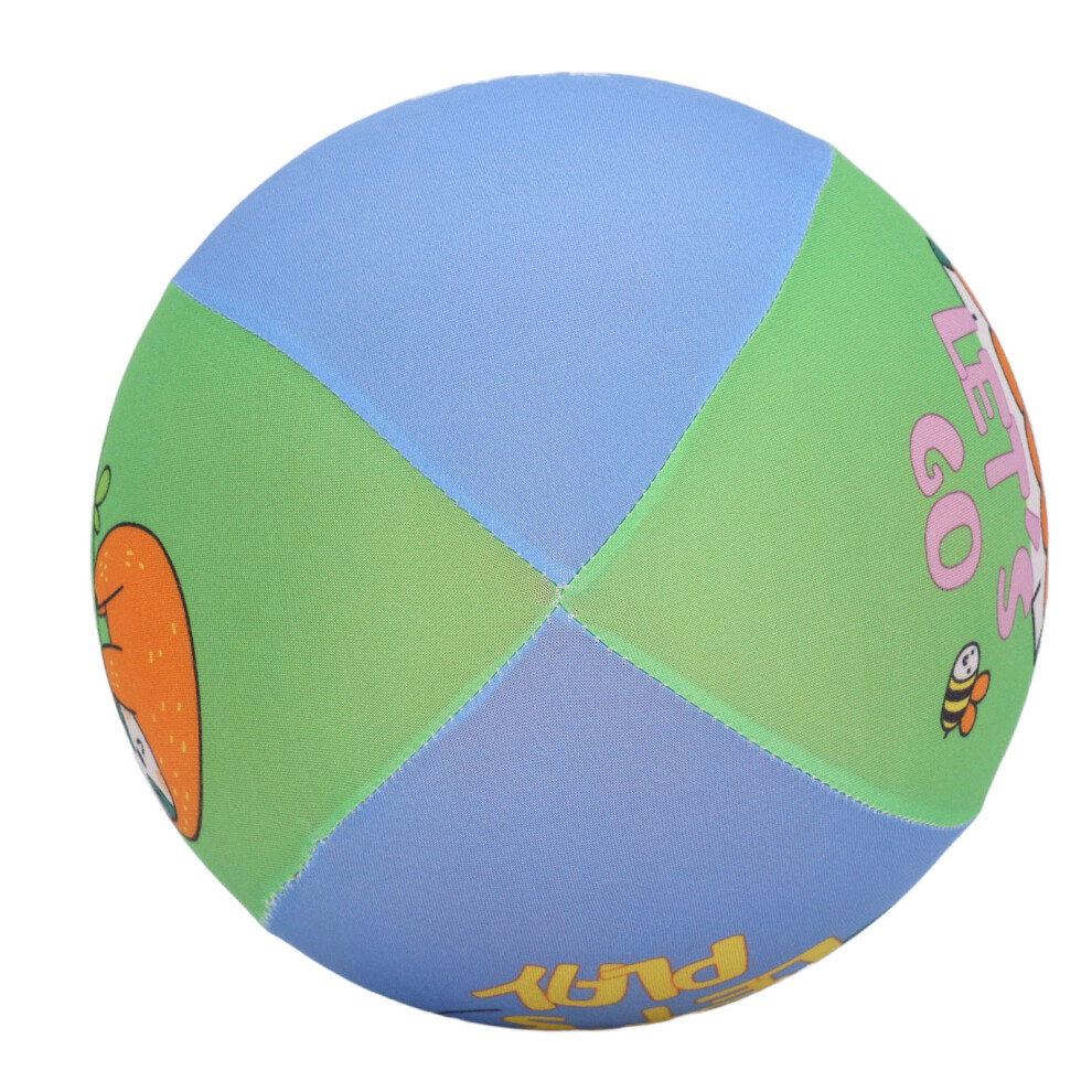 Soft Toddler Indoor Soccer Ball 21cm Blue Green Silent & Shock Absorbing