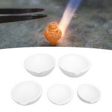 Quarz-Schmelzgefäße 5 Stück - 100-750 g, 7,5-9,3 cm, klar