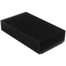 Radiator aluminiowy 4,72 x 2,72 x 1,06 cala / 120 x 69 x 27 mm Chłodzący radiator z czarnego tlenku 22 żeber