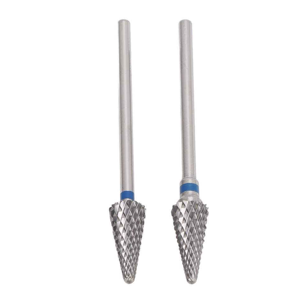 2pcs Tungsten Cone Tapered Nail Drill Bits for Precision Nail Art & Pedicure