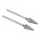 2 Stück Wolfram-Kegel-Nagelbohrer 151/154 Silber 10